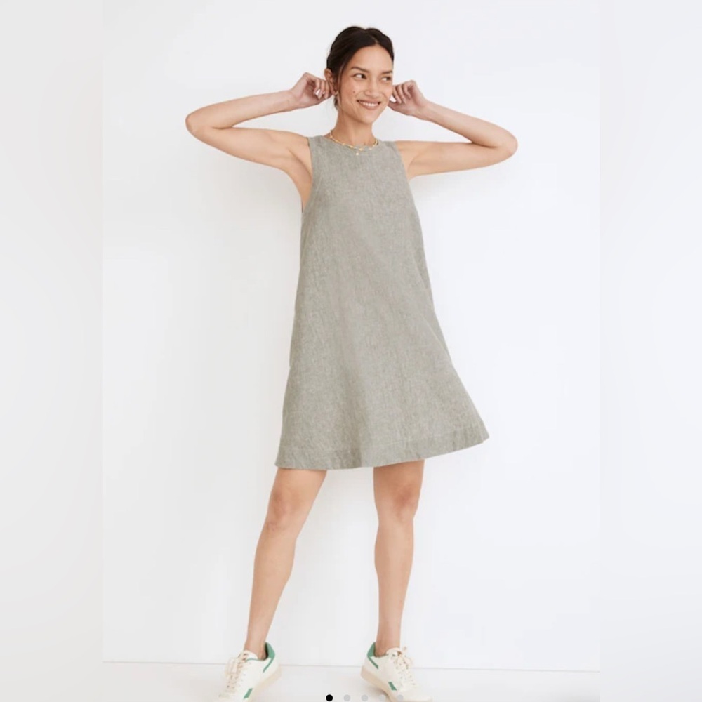Madewell Linen-Cotton Tank Mini Dress, Size‎ XS